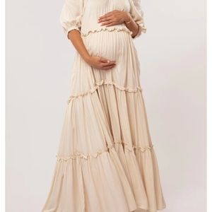 Pink blush maternity dress